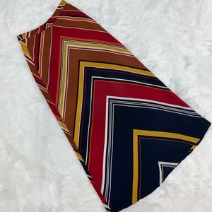 PreLoved F21 Retro MultiColored Maxi Skirt Size S